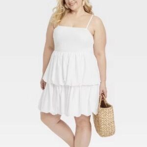 A New Day Women's Mini Tiered Bubble Dress Various Sizes